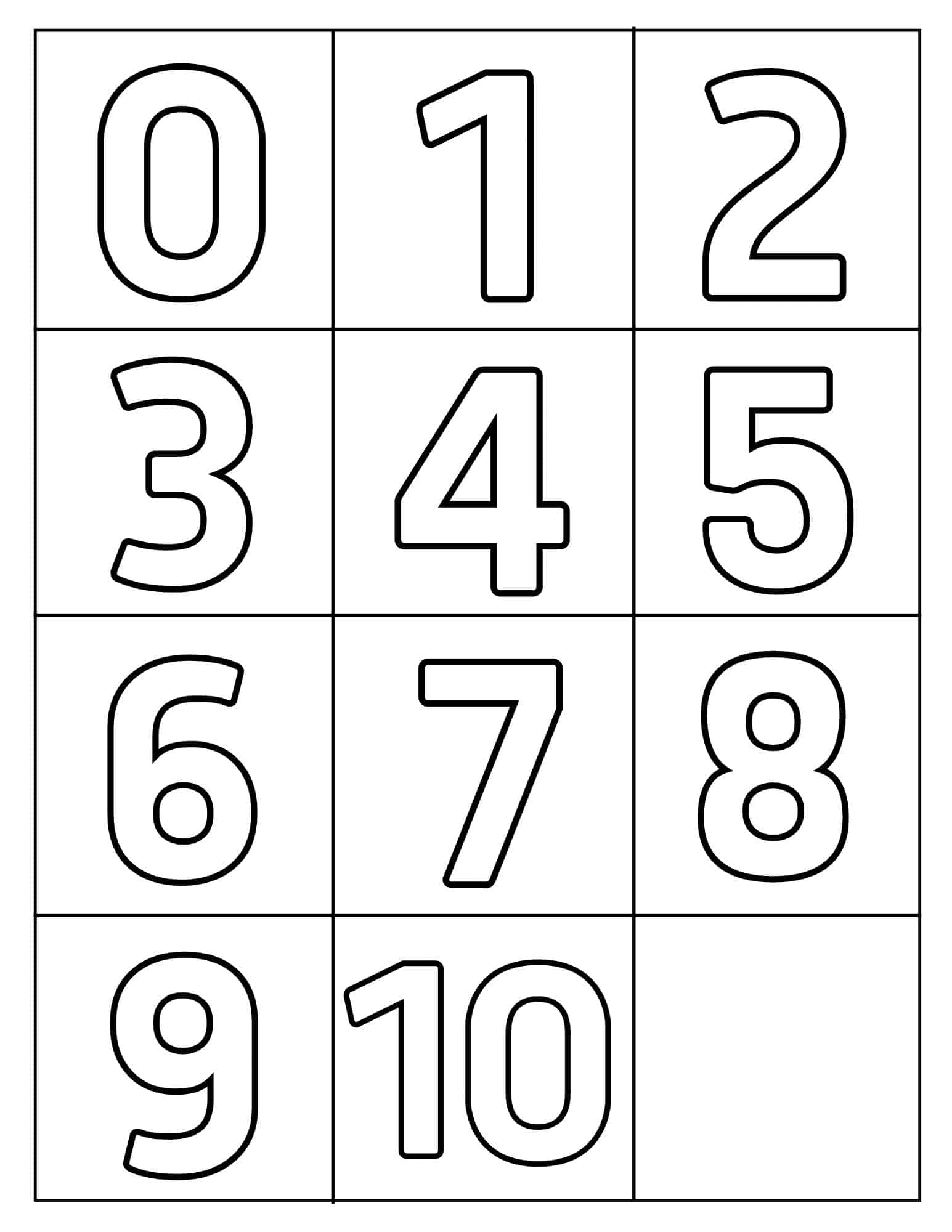 0 10 Printable Numbers Free Templates In All Sizes Worksheets 