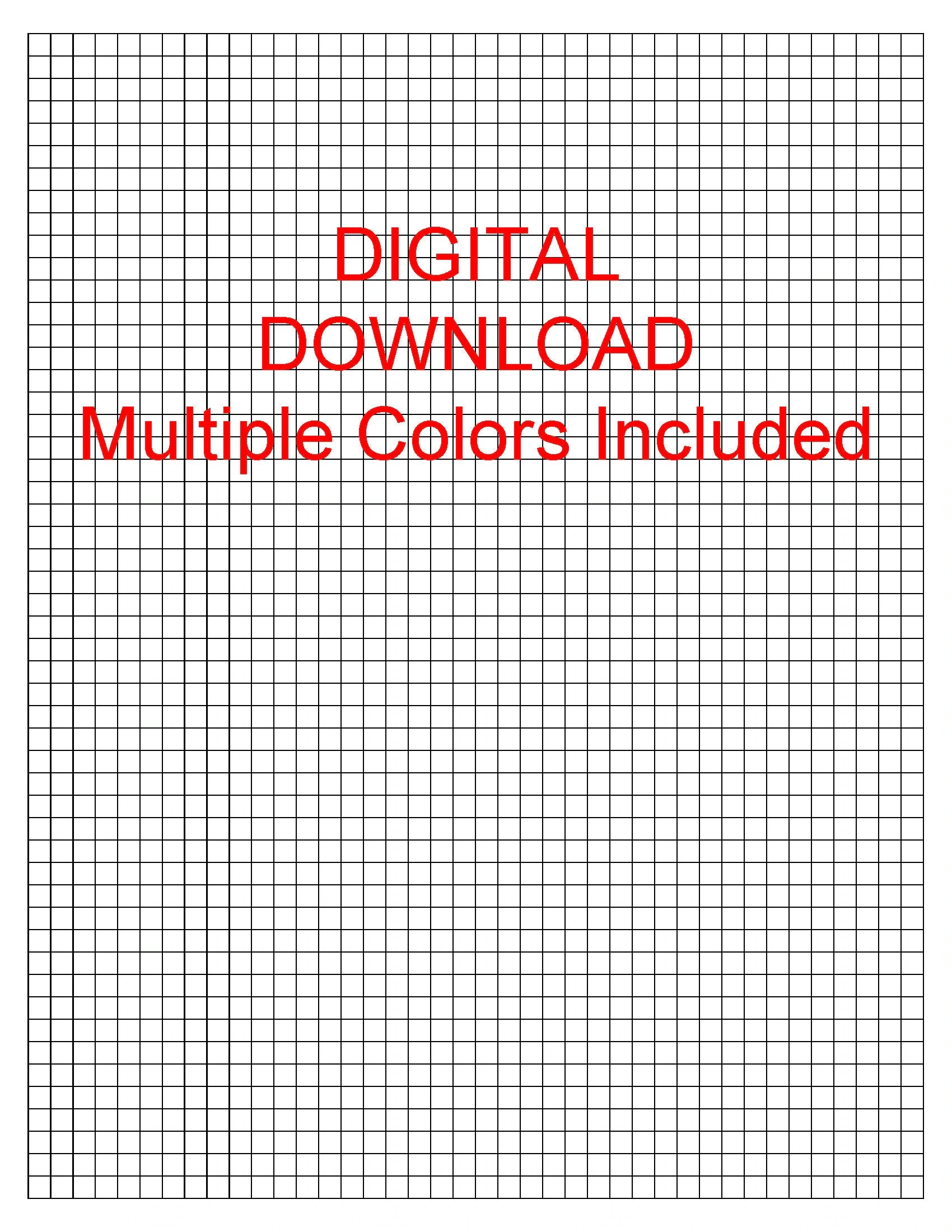 0 20 Inch Printable Graph Paper Includes Multiple Grid Color 