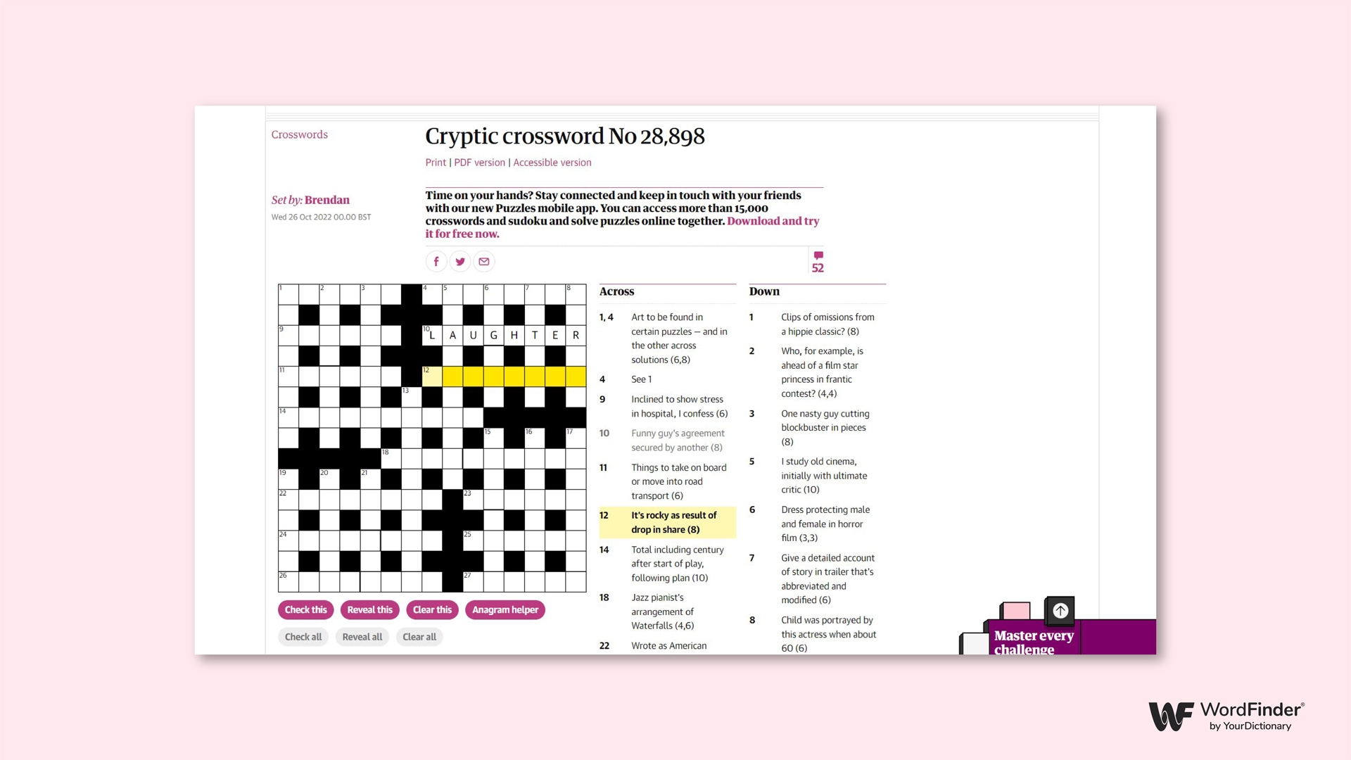 Free Printable Daily Crossword Newsday