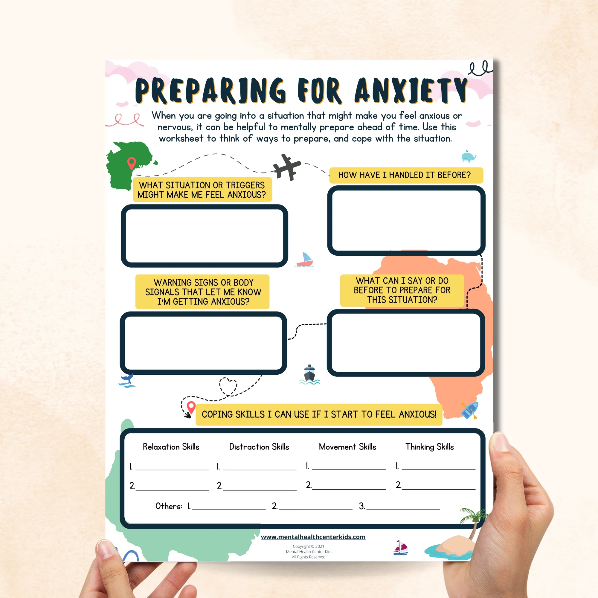 10 Printable Anxiety Worksheets For Kids Mental Health Center Kids