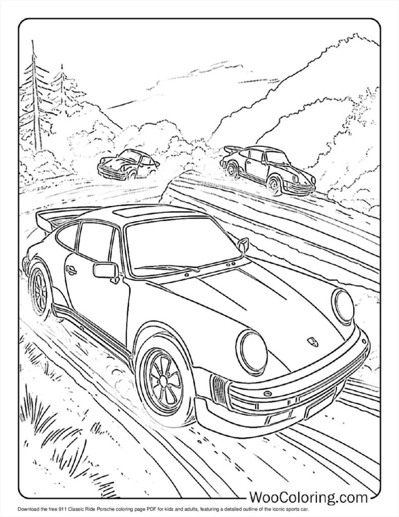 100 Porsche Coloring Pages Free PDF To Print Woo Coloring