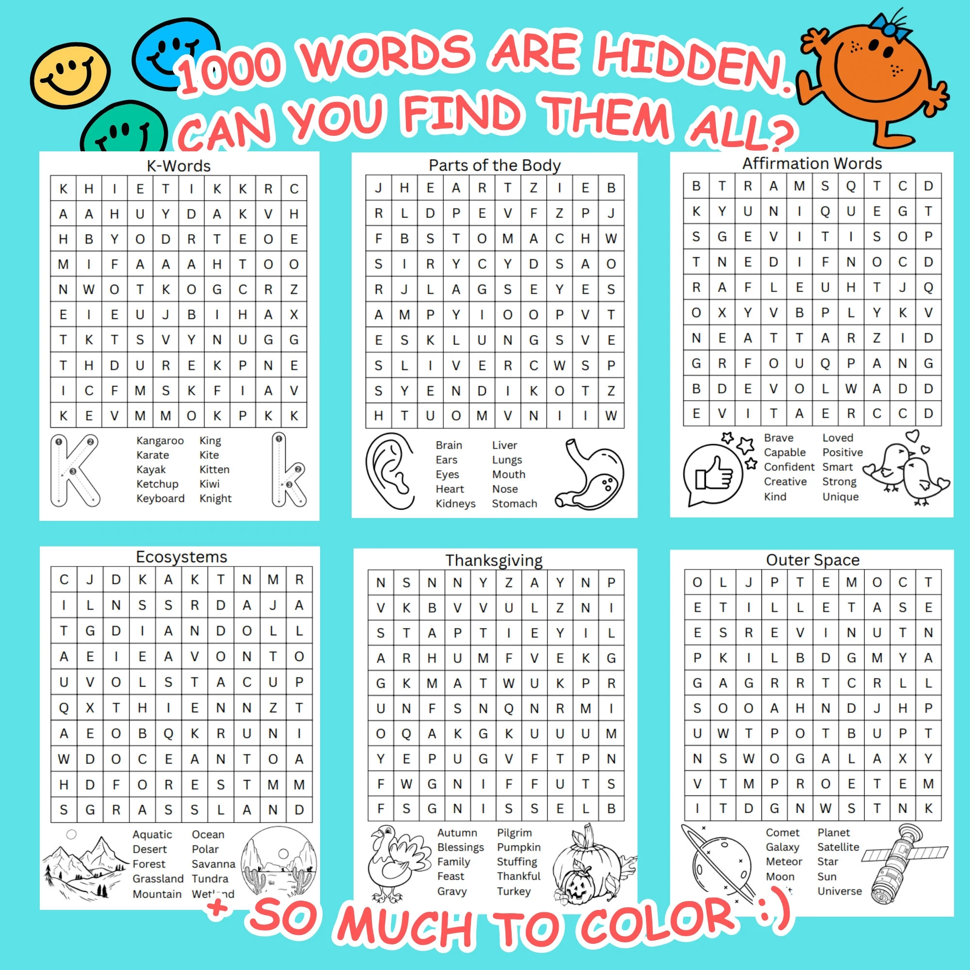 Word Search 1000 Words Printable