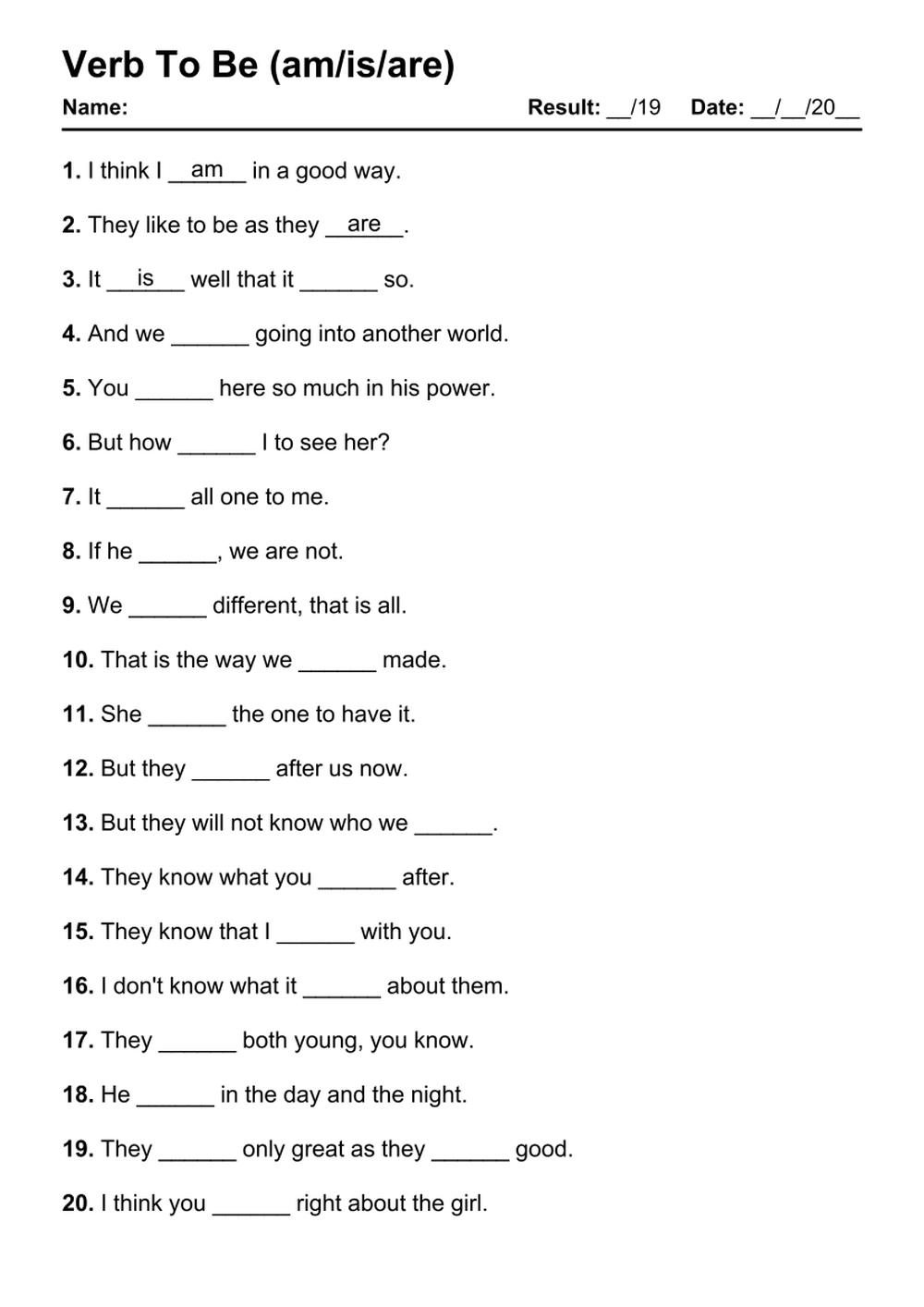 Free Printable Esl Worksheets For Adults