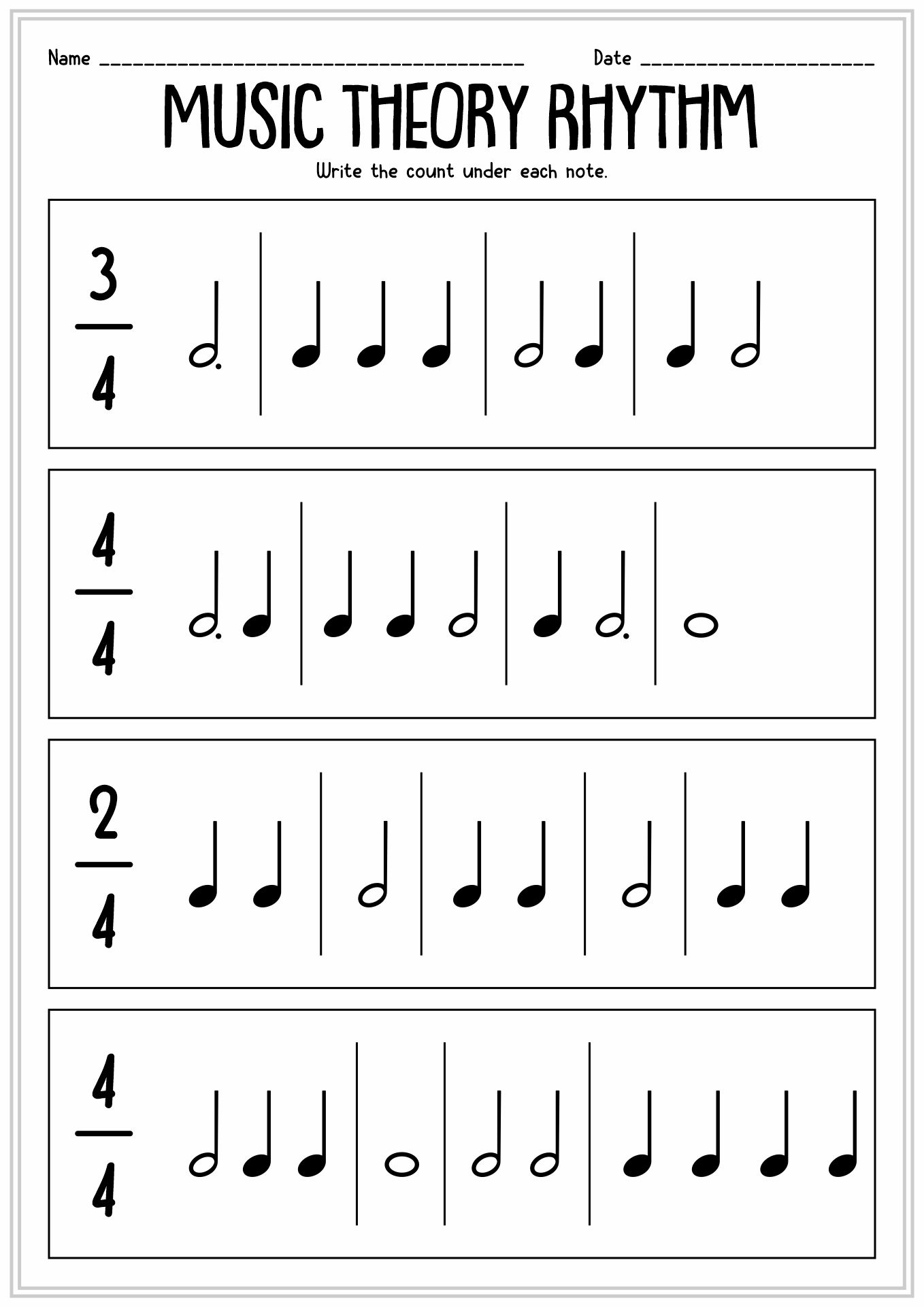 11 Music Theory Worksheets Note Value Worksheets Library