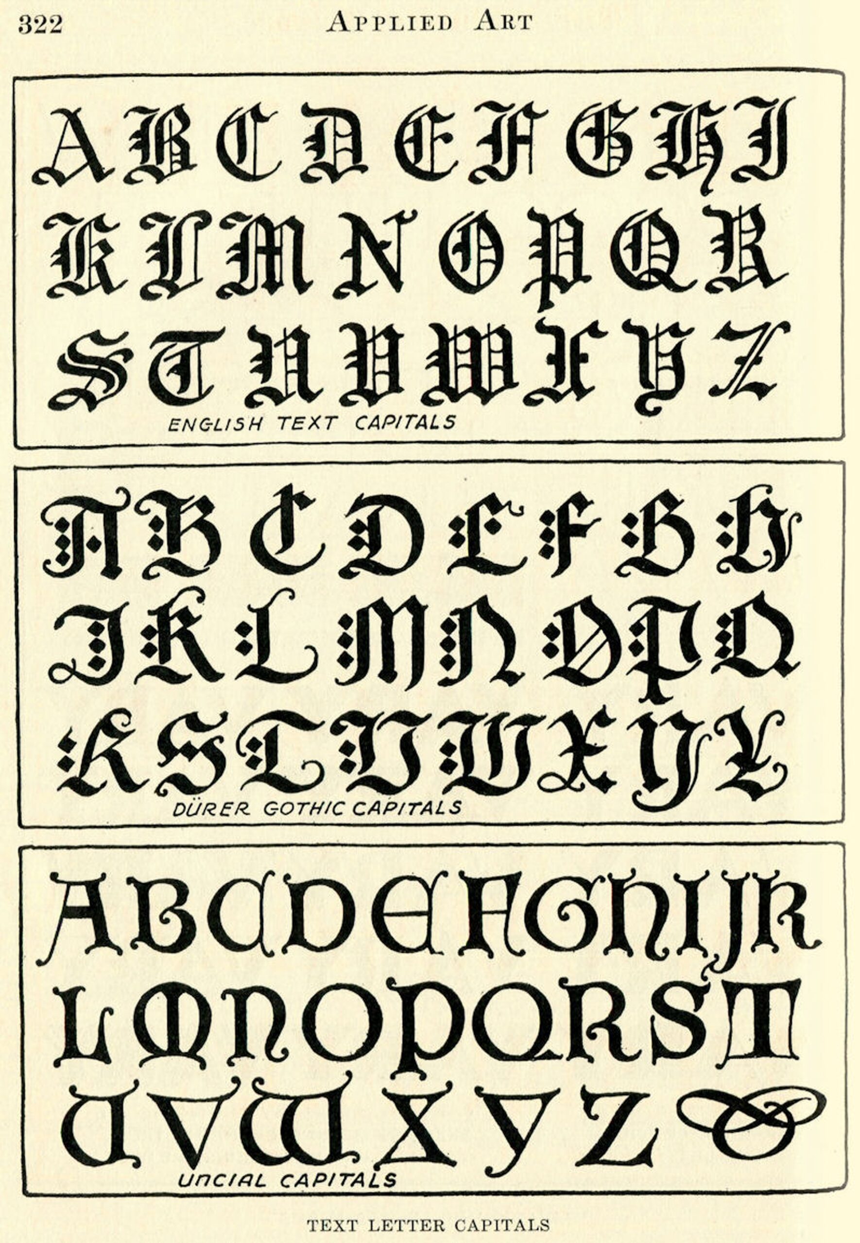 12 Vintage Alphabet Lettering Pages The Graphics Fairy
