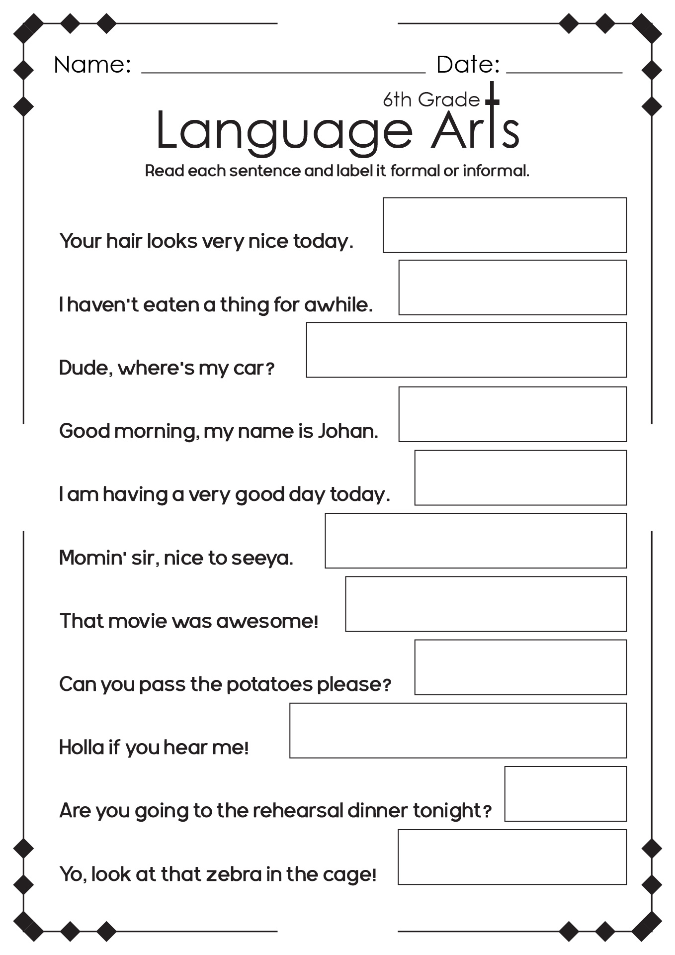 13 High School English Language Arts Worksheets Free PDF At 