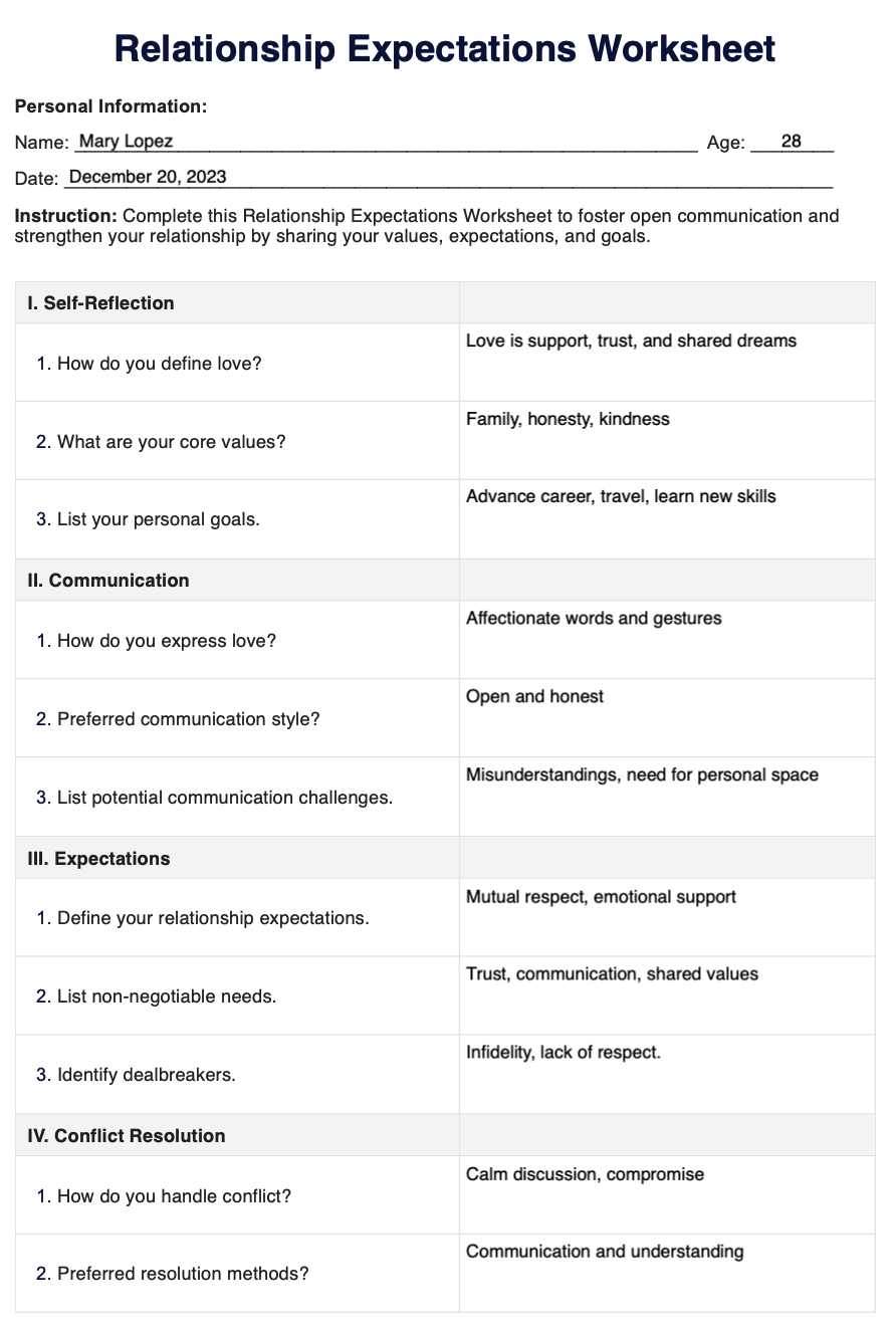 13 Printable Worksheets For All Types Of Relationships 
