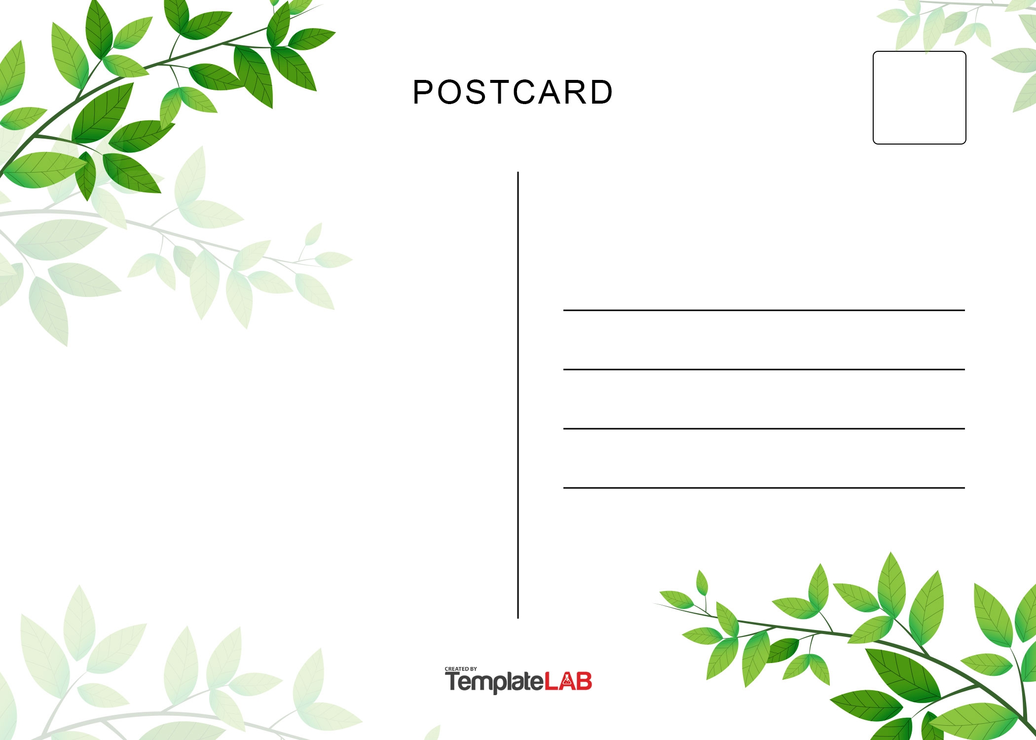 19 Printable Postcard Templates amp Designs Word PDF PSD 