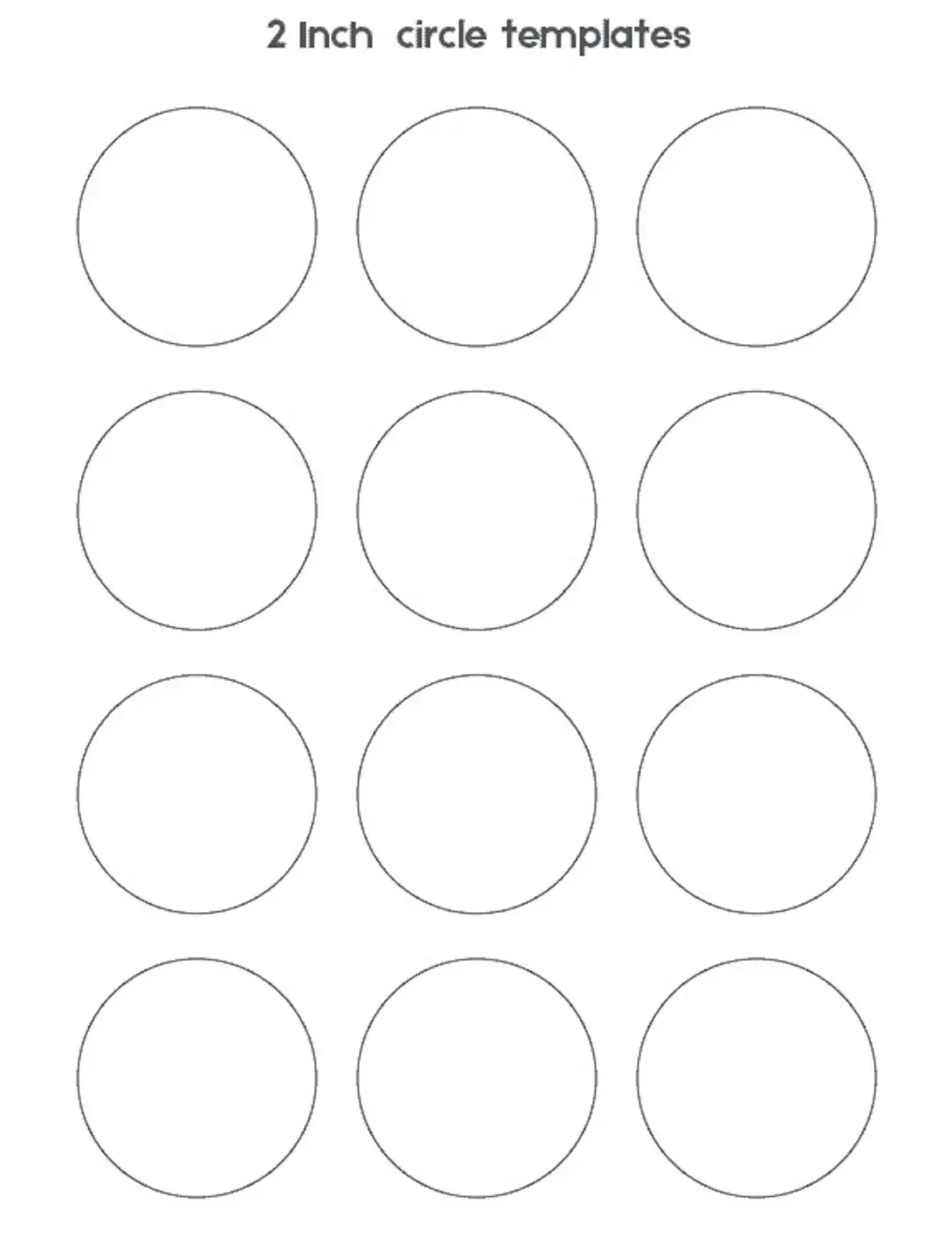 2 Inch Circle Template Blank Template DIY Design PNG 
