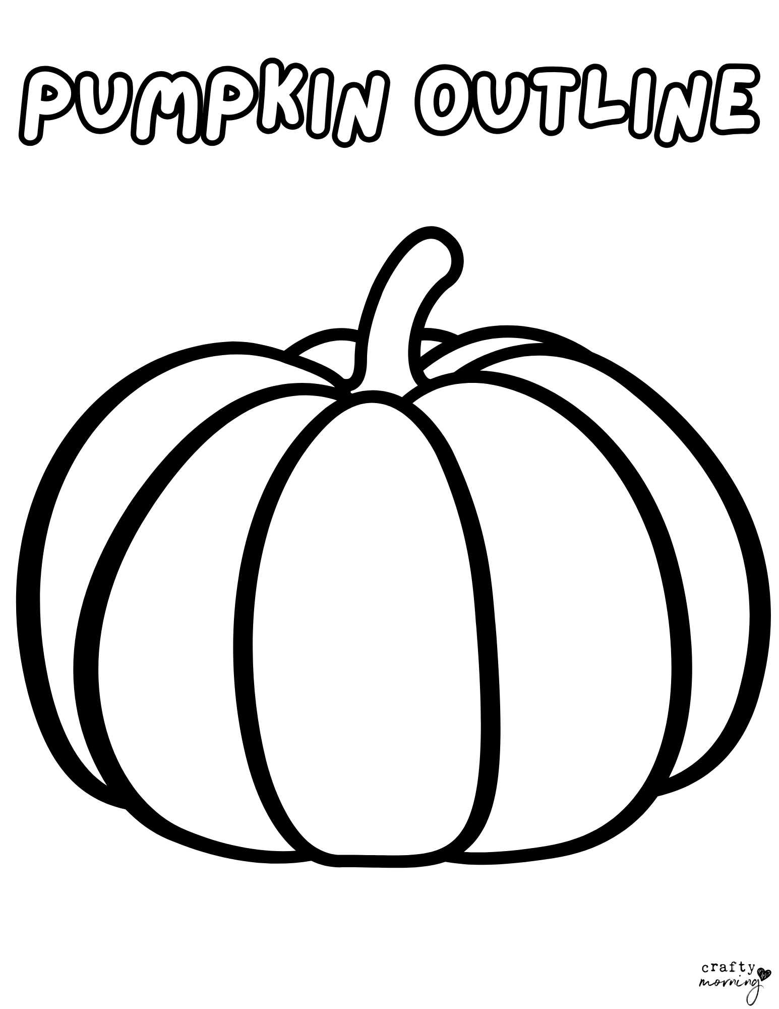 Pumpkin Outline Template Printable