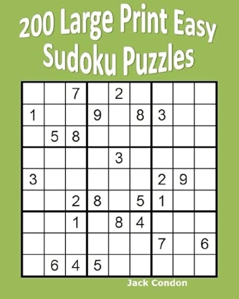 Sudoku Puzzles Printable Large Print