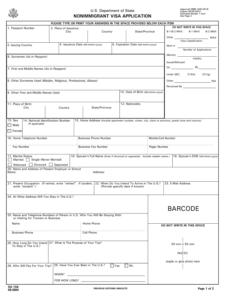 2004 Form DOS DS 156 Fill Online Printable Fillable Blank 