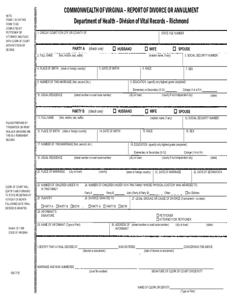 2015 2025 Form VA VS4 Fill Online Printable Fillable Blank 