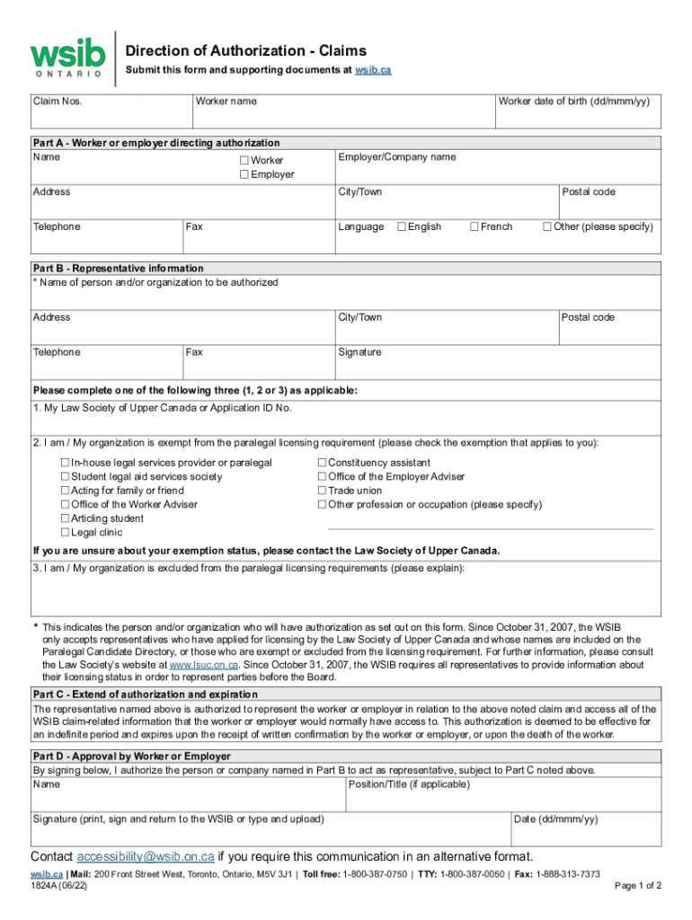 Wsib Form 7 Printable Form