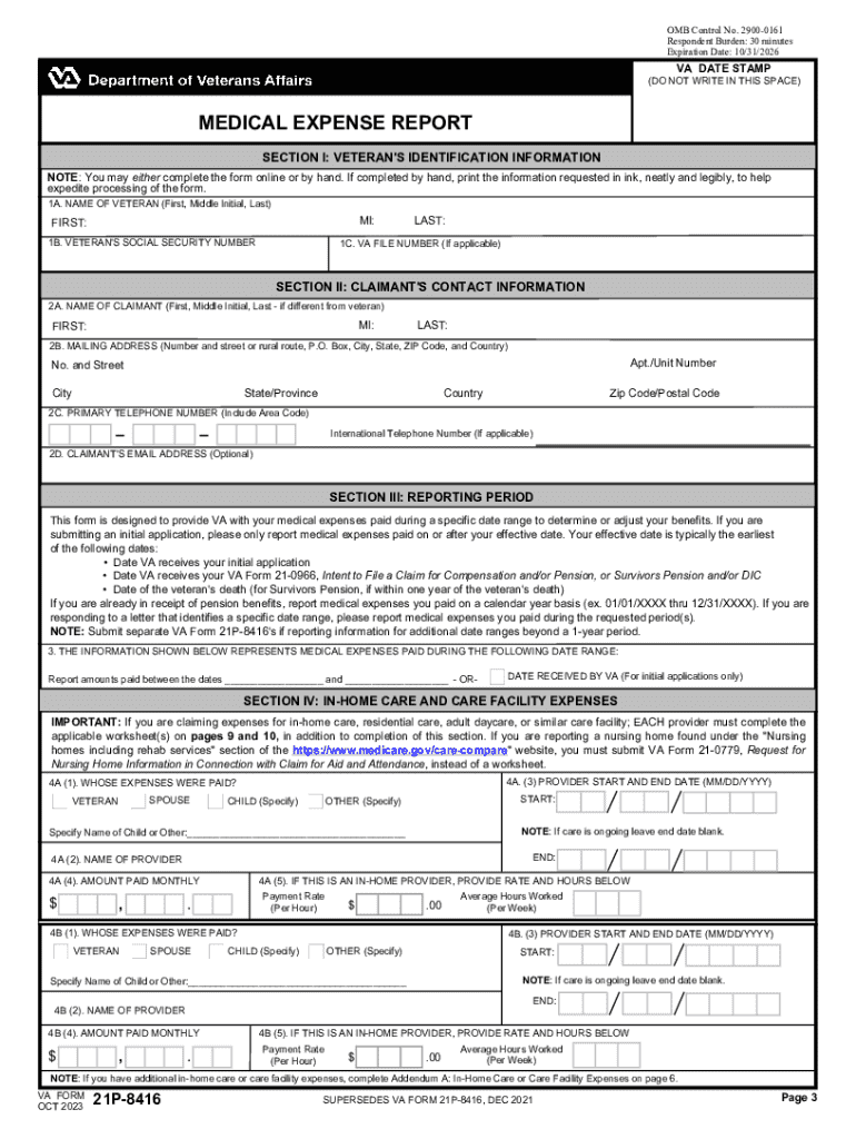 2023 2025 Form VA 21P 8416 Fill Online Printable Fillable Blank 