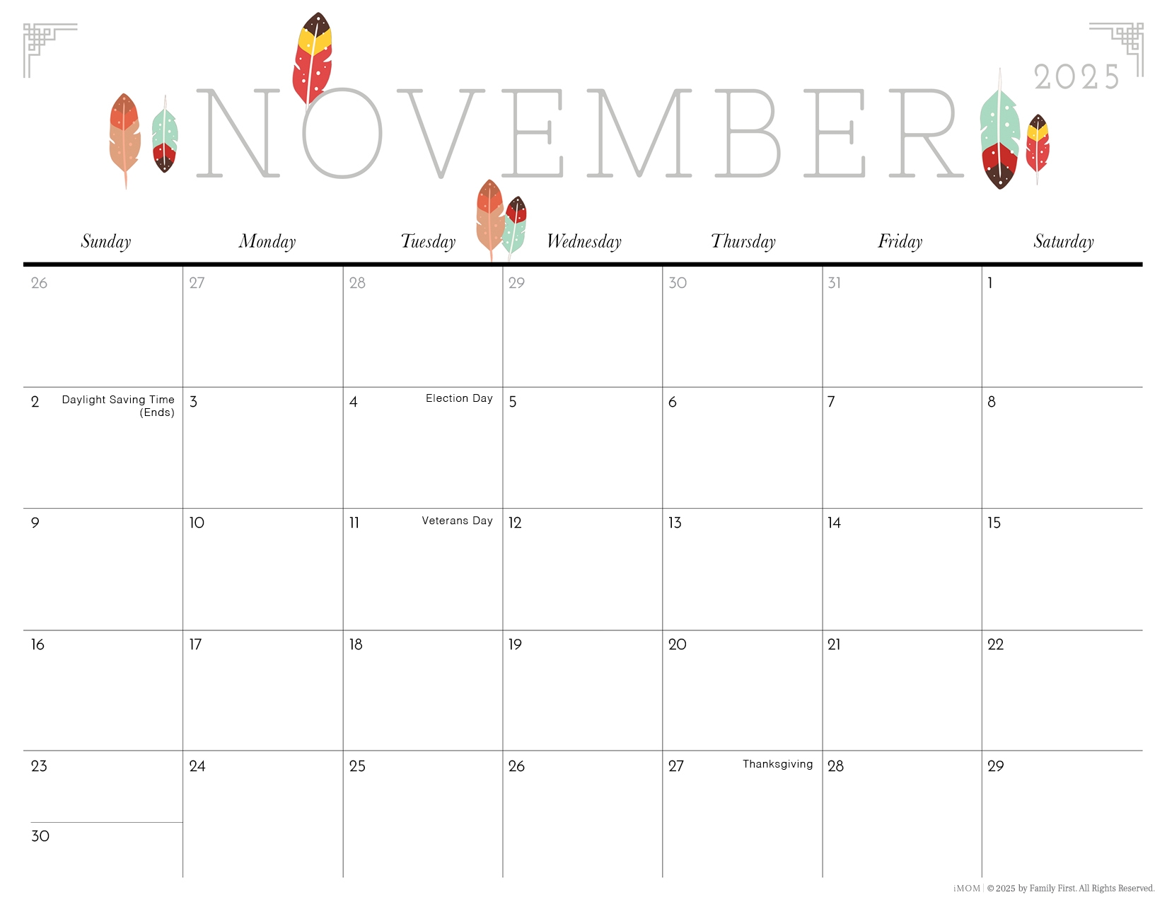 2025 Cute Printable Calendars For Moms IMOM