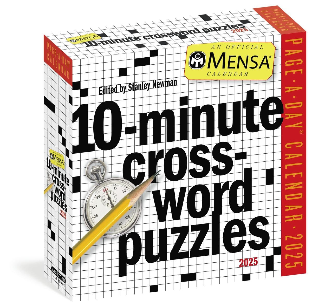 2025 Mensa 10 Minute Crossword Puzzles Page A Day Calendar By 