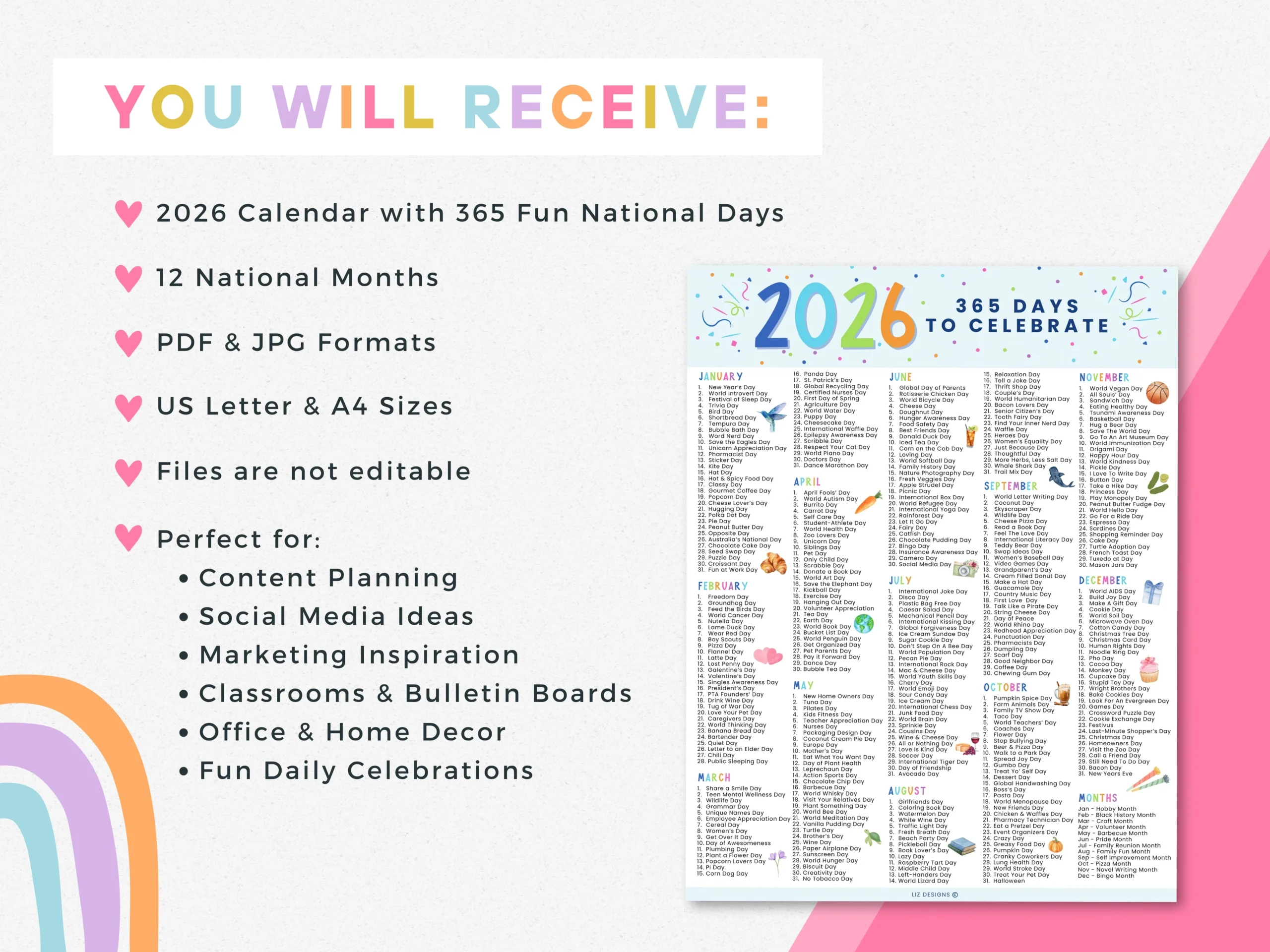 National Days 2026 Calendar