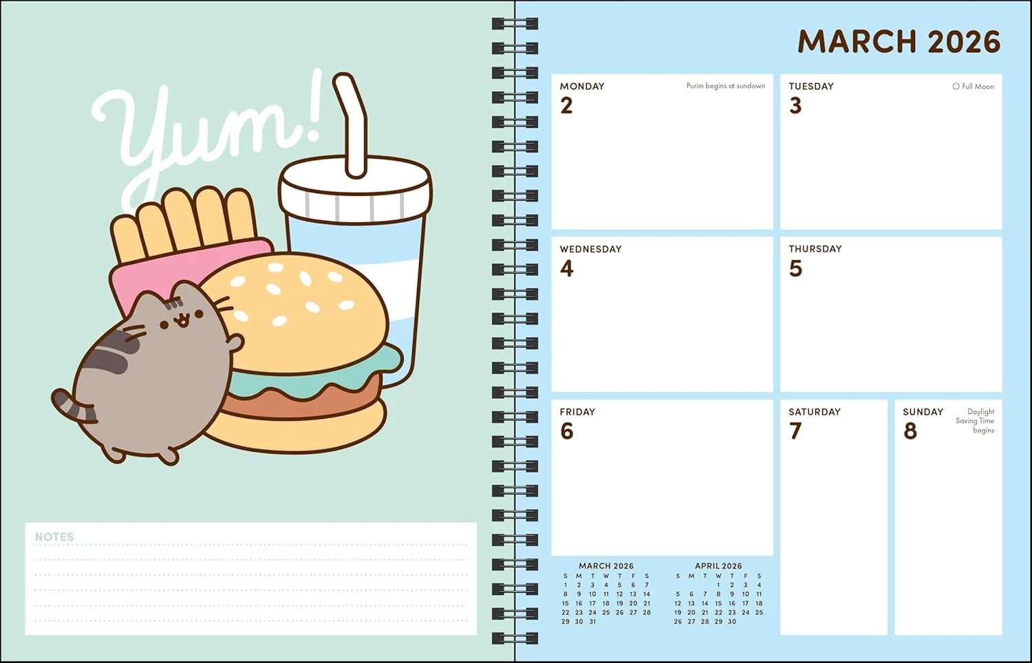 2026 Pusheen Monthly amp Weekly Diary Planner