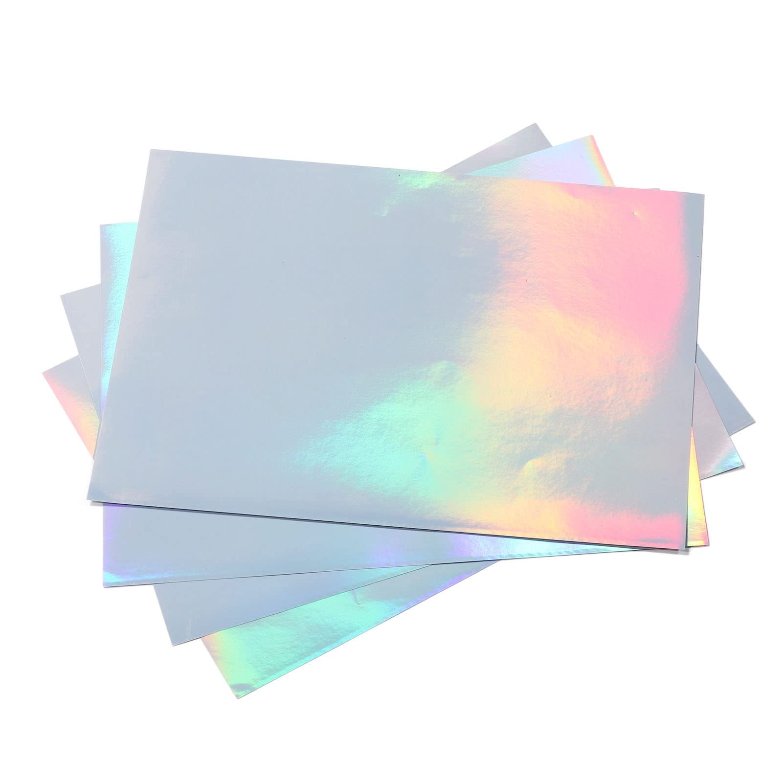 22 Sheets Holographic Sticker Paper A4 Format 20 3 X 30 5 Cm Waterproof Dries Quick Printable Holographic Adhesive Paper For Inkjet Printers 