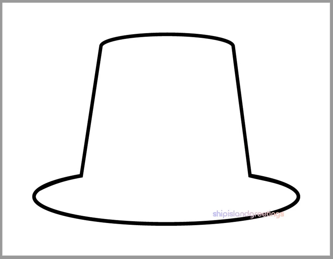 23 Cm Pilgrim Hat Template Thanksgiving Crafts Printable Pilgrim 
