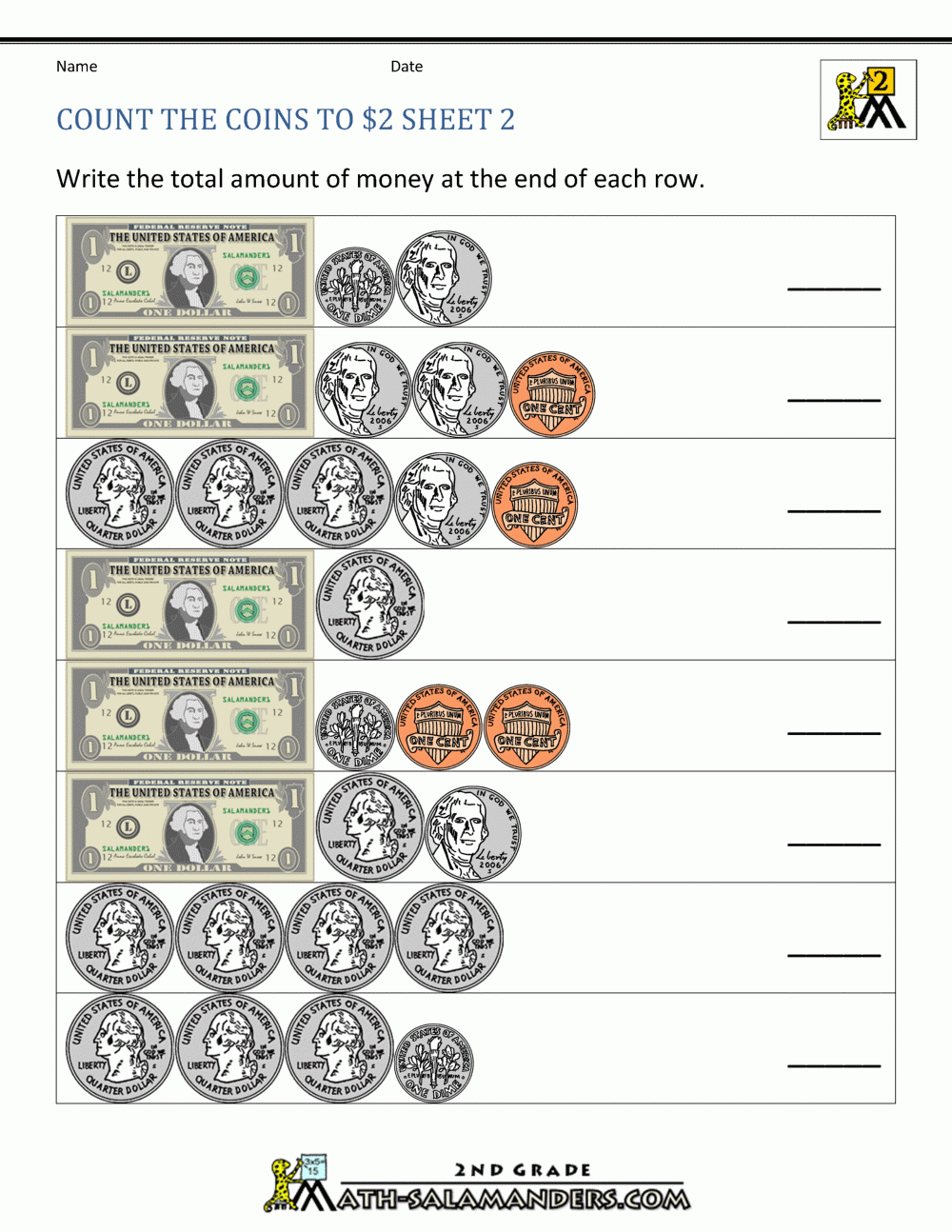 Money Worksheet For Kids Printable