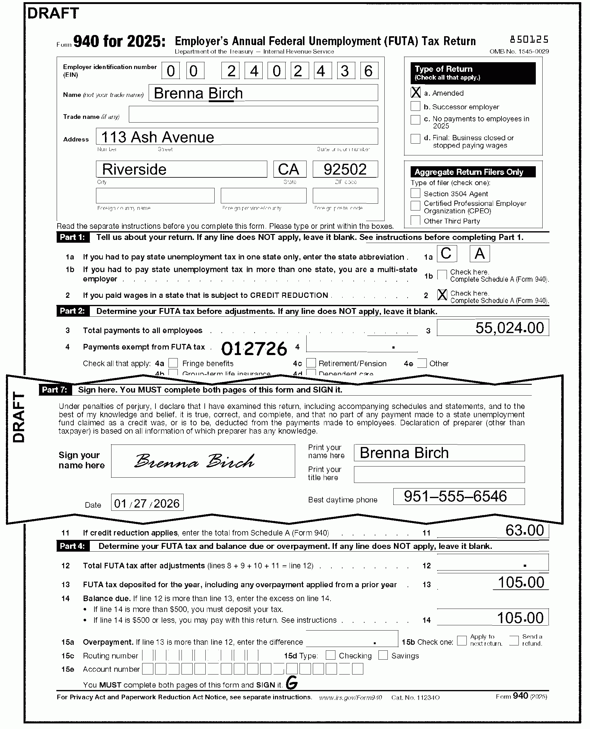 3 11 154 Unemployment Tax Returns Internal Revenue Service
