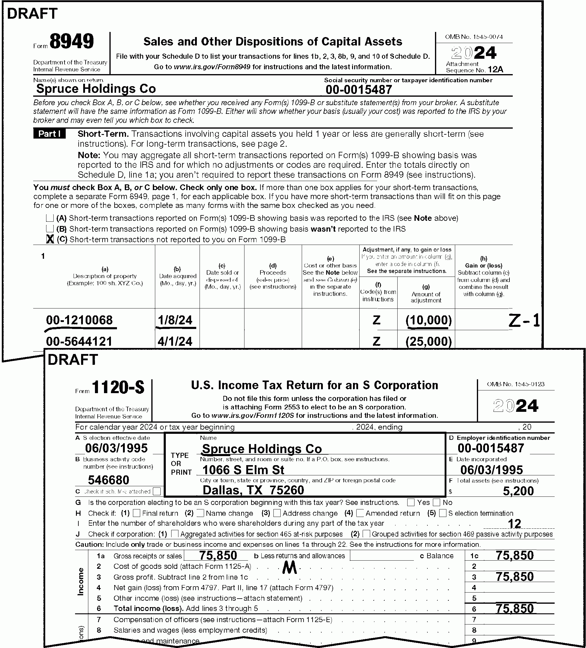 3 11 217 Form 1120 S Corporation Income Tax Returns Internal 