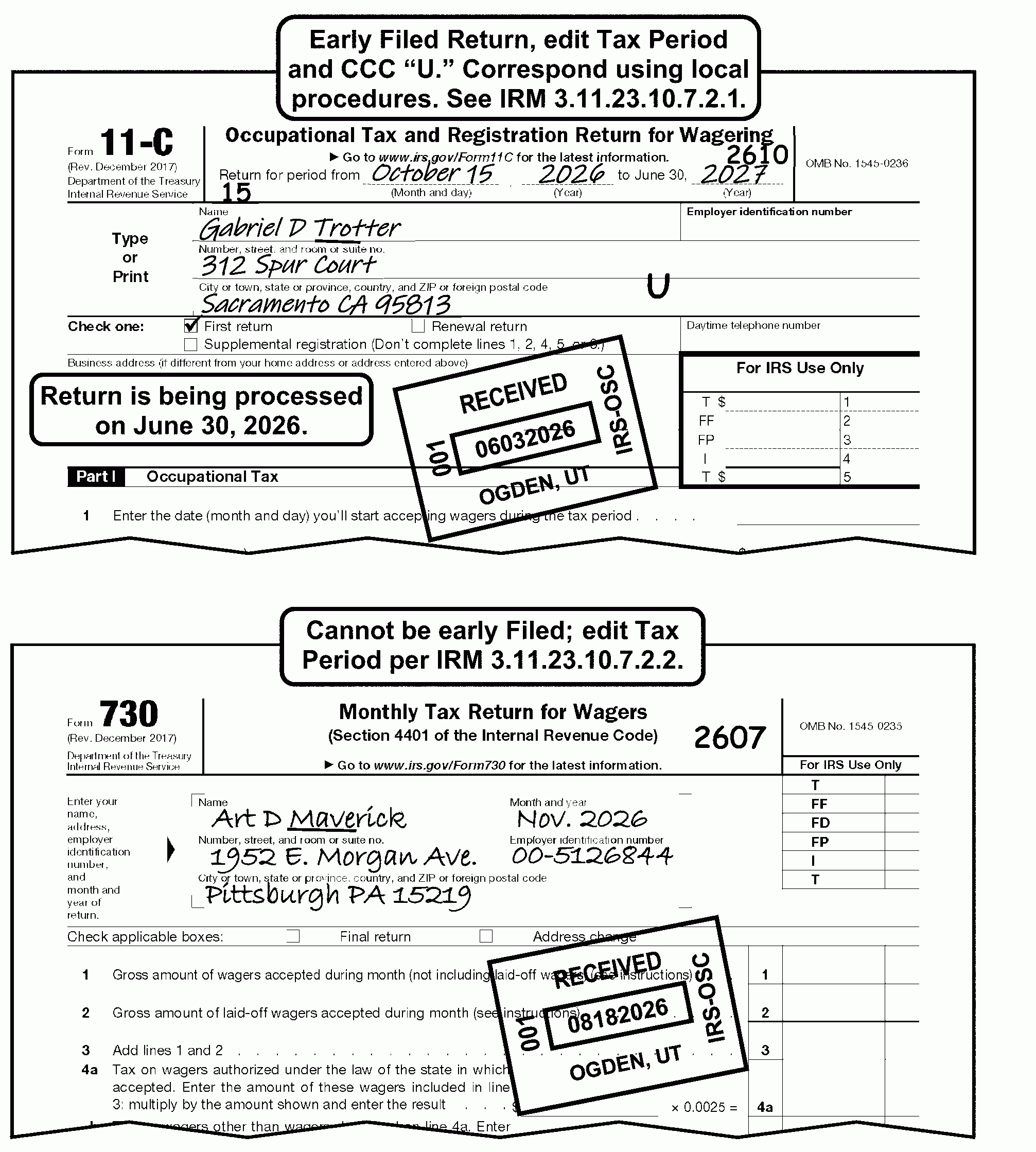 3 11 23 Excise Tax Returns Internal Revenue Service