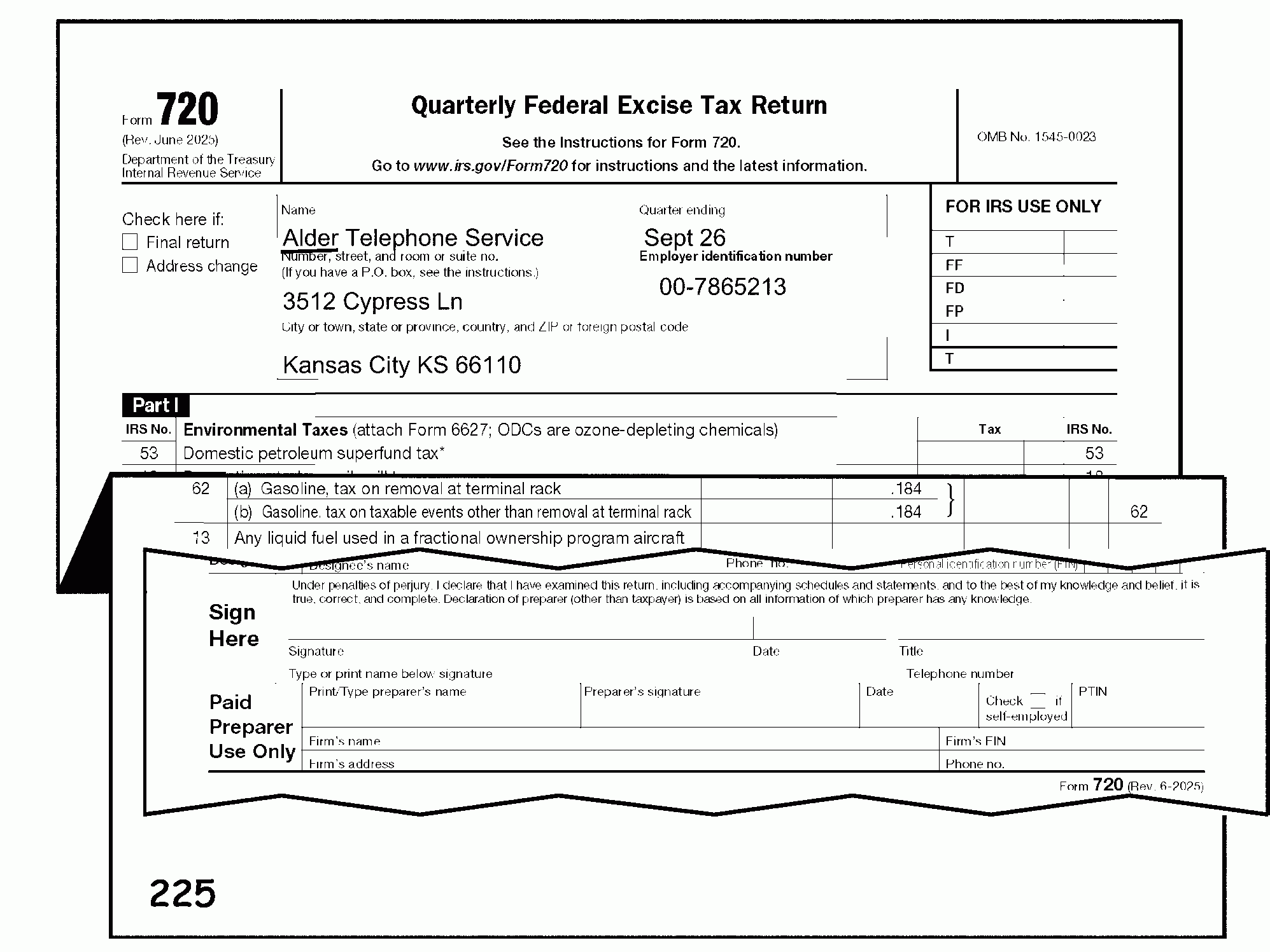 3 11 23 Excise Tax Returns Internal Revenue Service