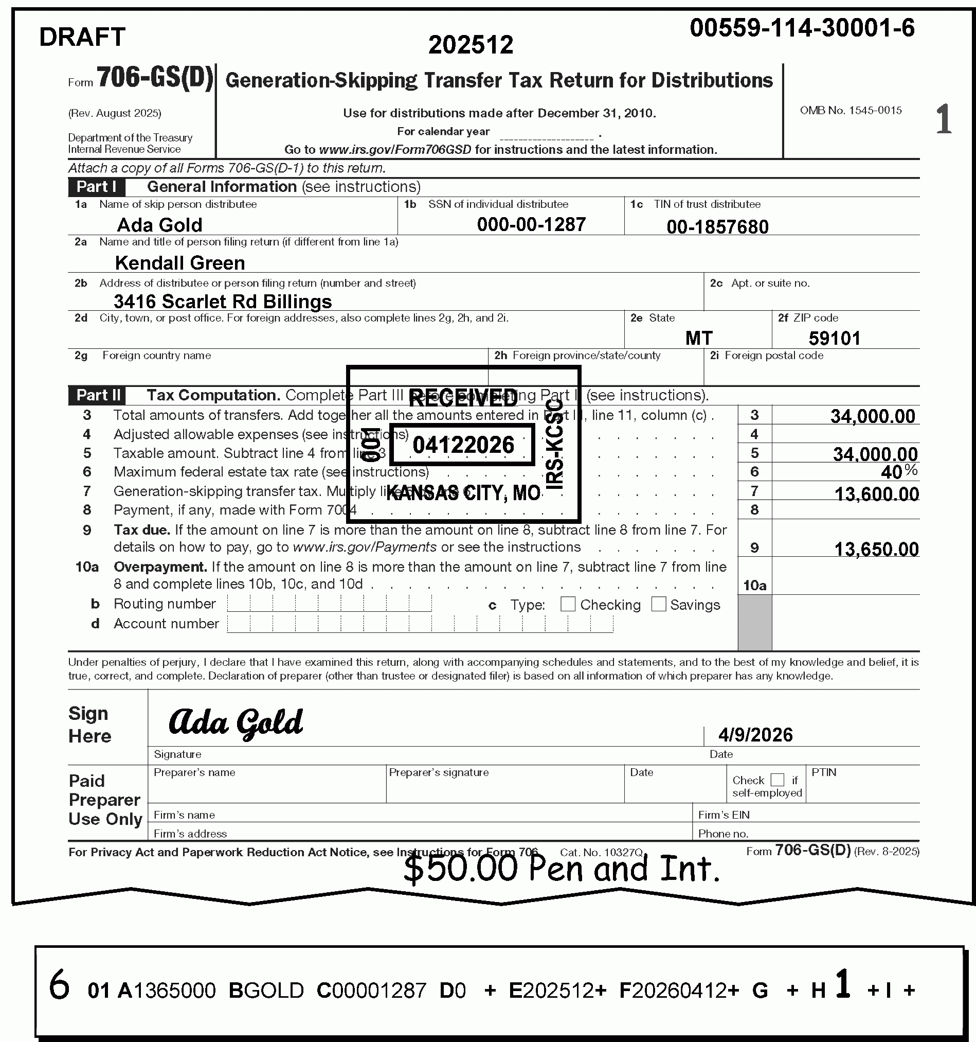Form 706 Schedule G Instructions