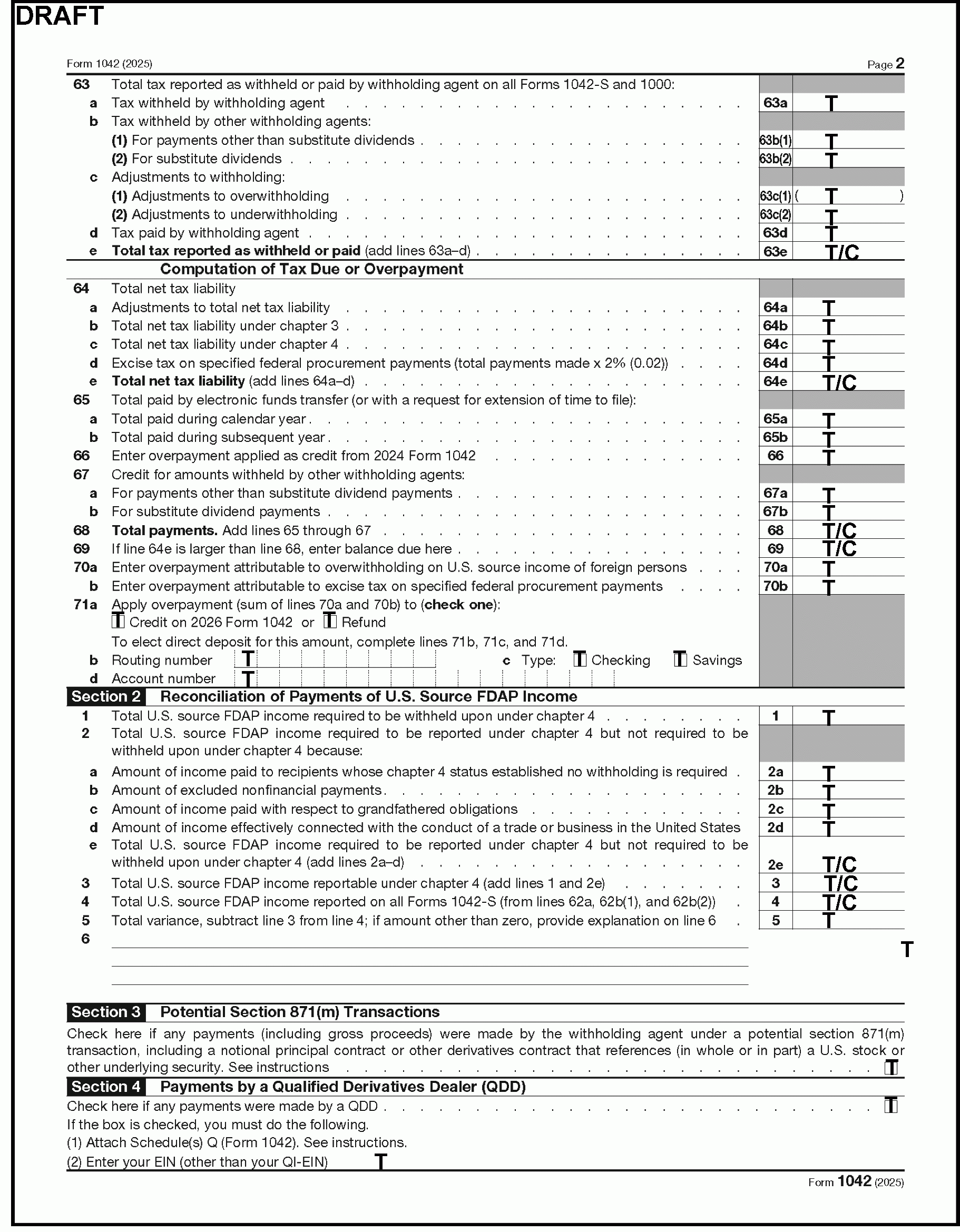 Form 1042 S Instructions 2026