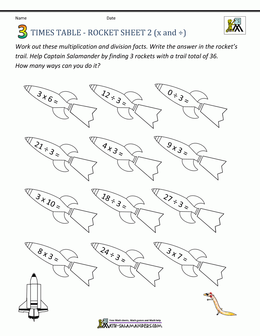 3 Times Table Worksheet Collection