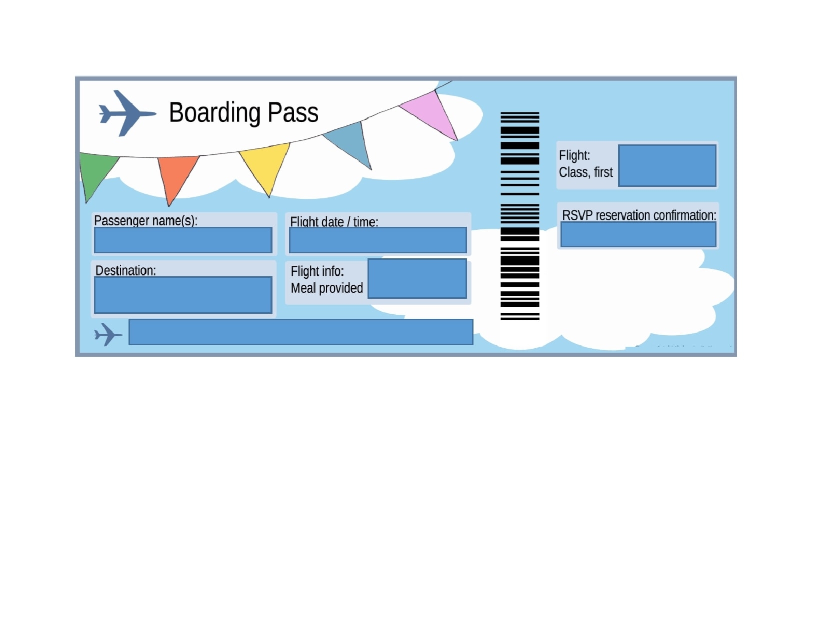 Airline Ticket Template Printable