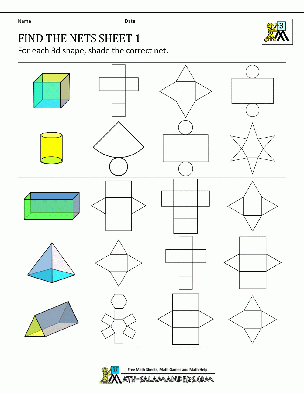 Free 3d Shapes Printables
