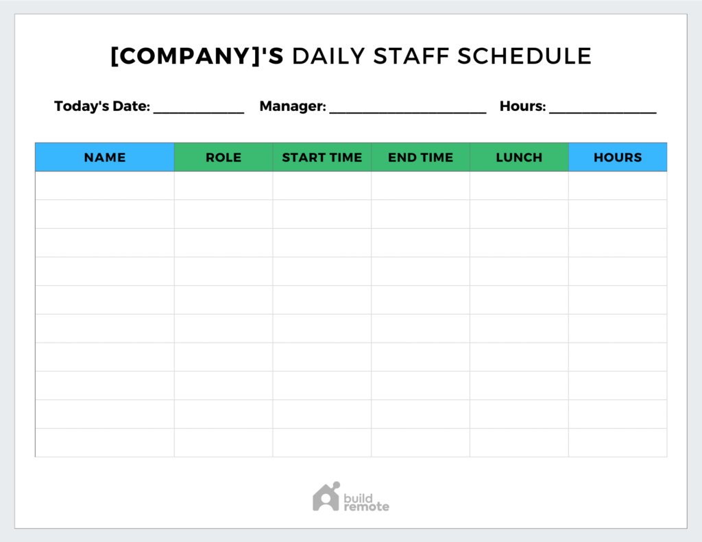 36 Employee Work Schedule Templates Free Designs