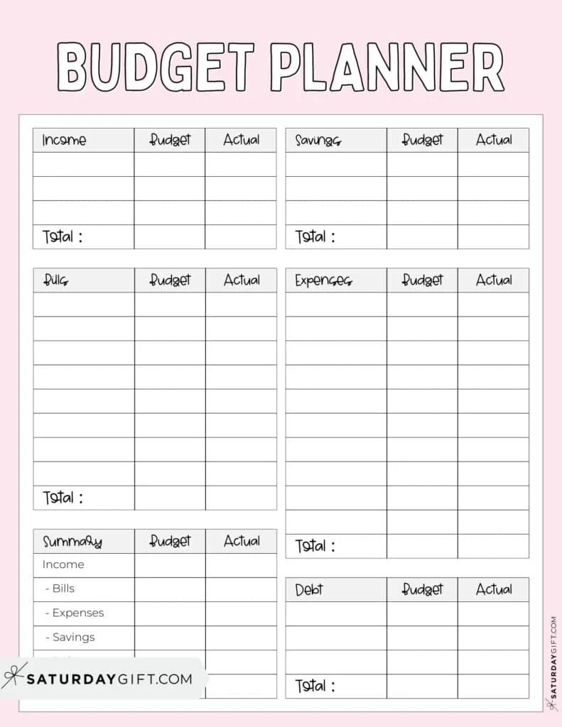 37 Budget Planners amp Trackers Cute amp Free Printables
