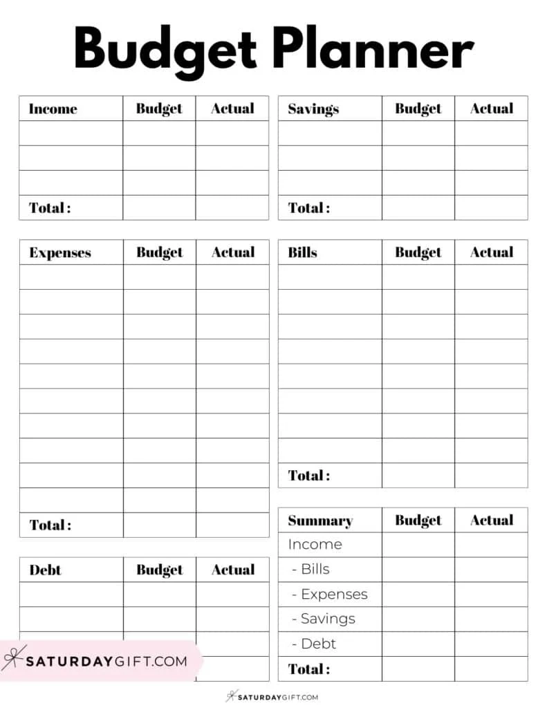 37 Budget Planners amp Trackers Cute amp Free Printables