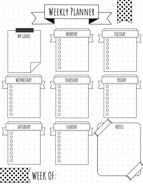 Bullet Journal Template Printable