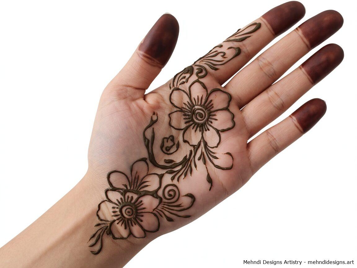 41 New Flower Mehndi Design