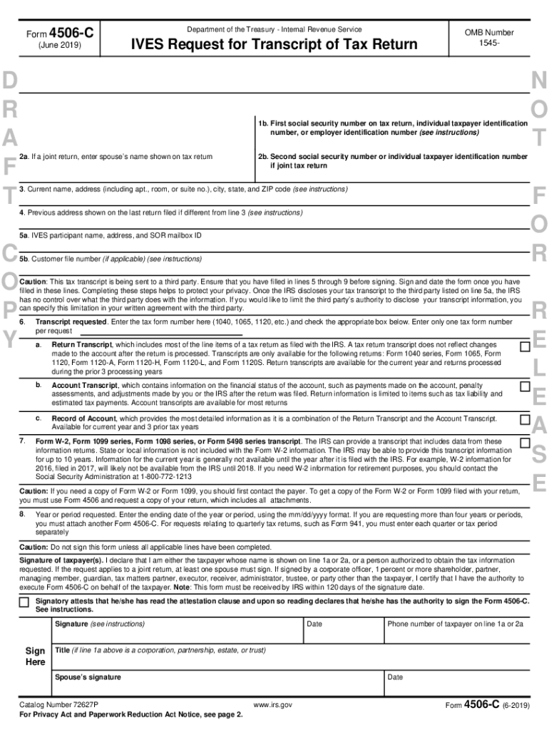 4506 C Form Fill Online Printable Fillable Blank PdfFiller