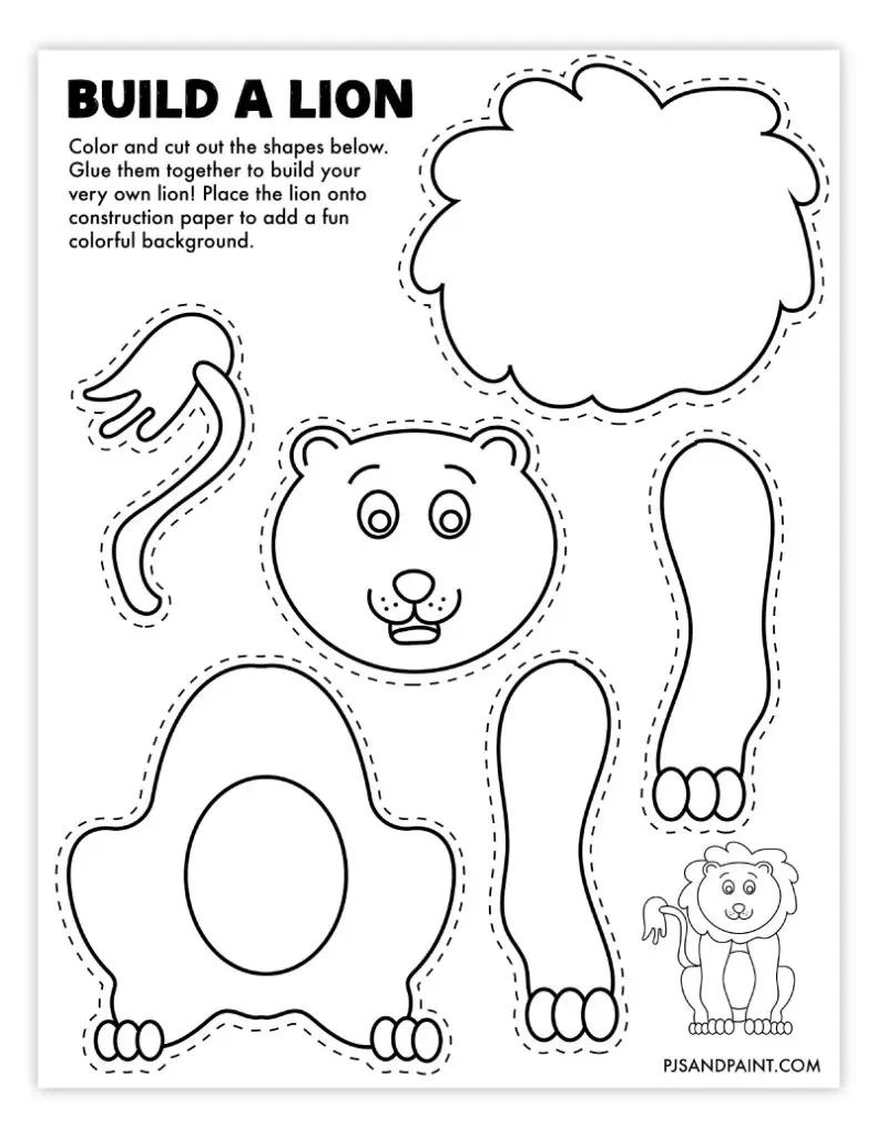 48 Free Printable Build Your Own Animal Crafts Pjs And Paint