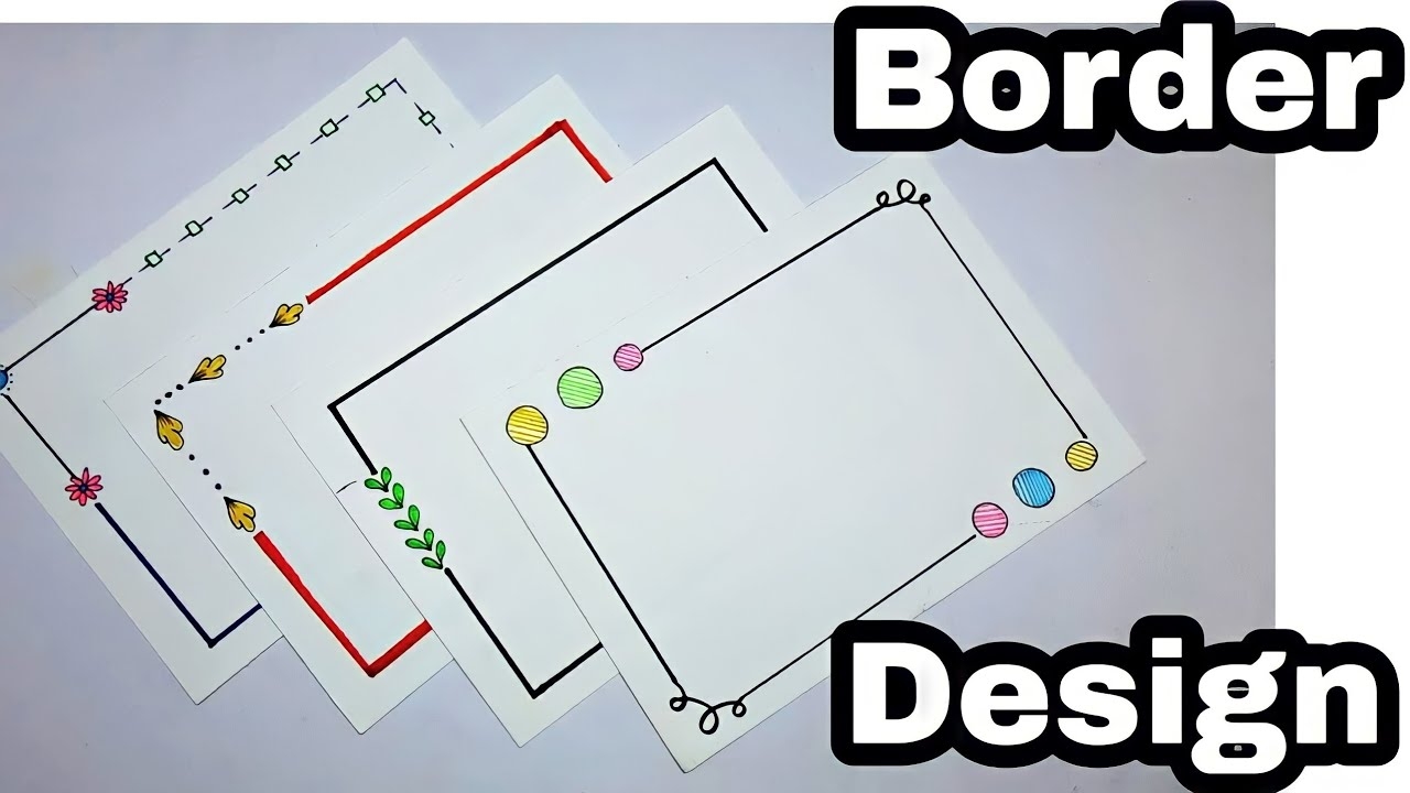 4Corner Design Border Designs For Project Project File Decoration Corner Border Design For Project