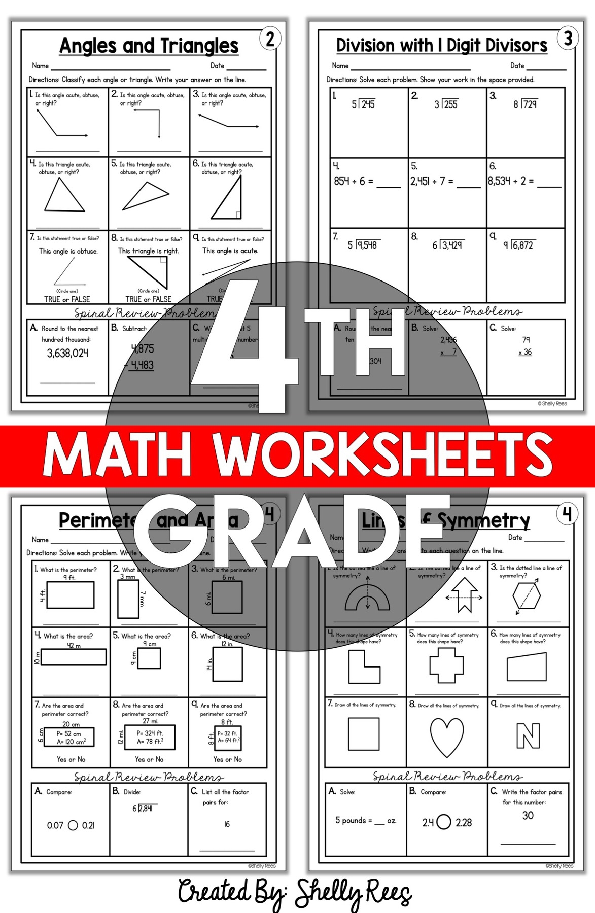 4th Grade Math Worksheets Free And Printable Appletastic 