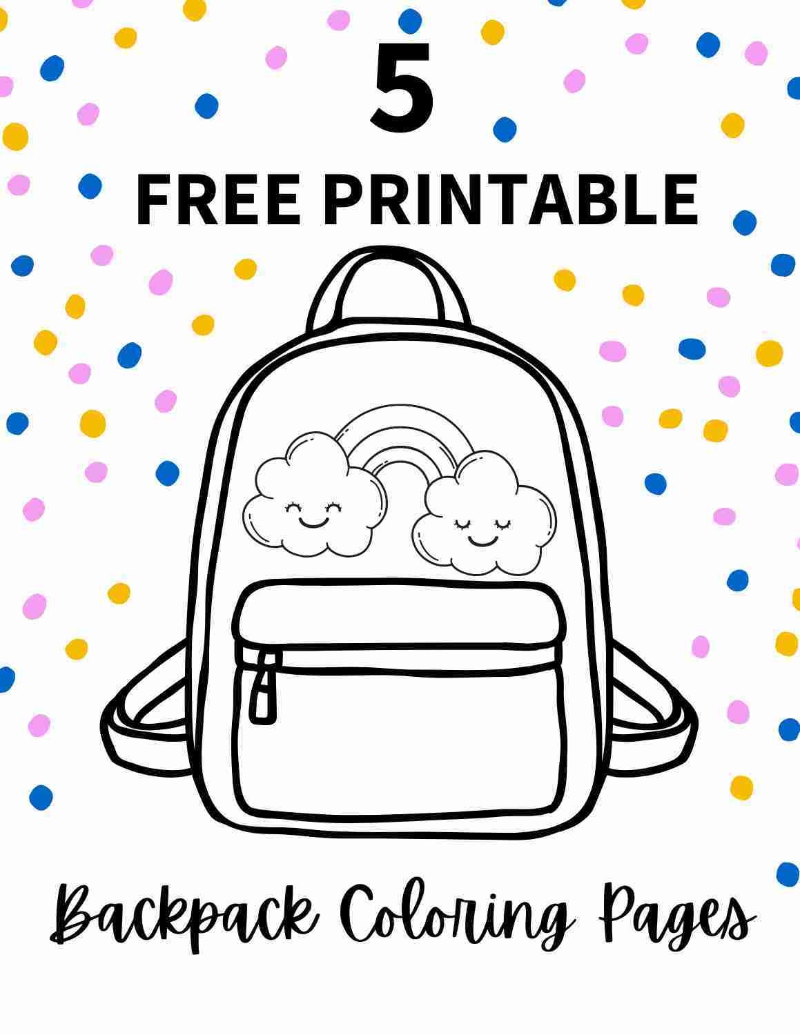 5 Free Printable Backpack Coloring Pages For Back To School 