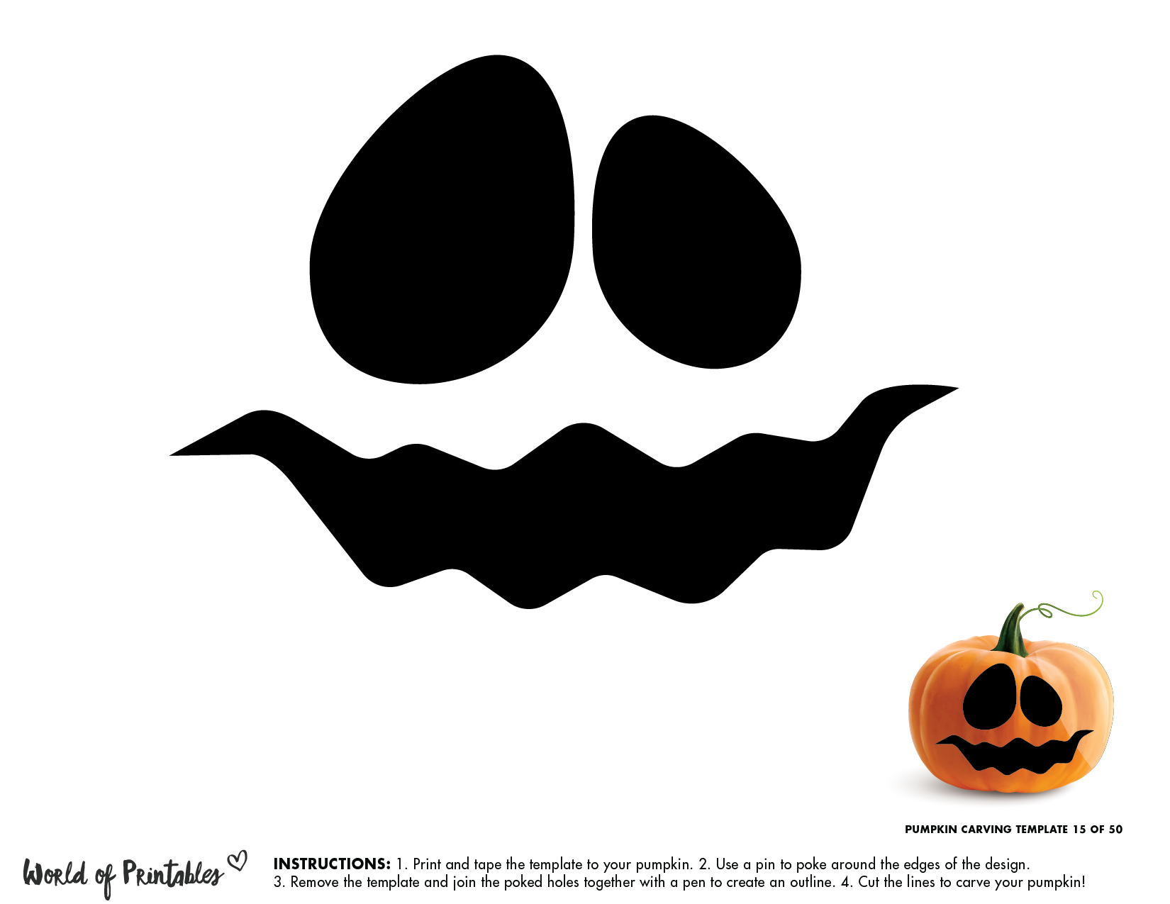 Free Printable Jack O Lantern Face Template