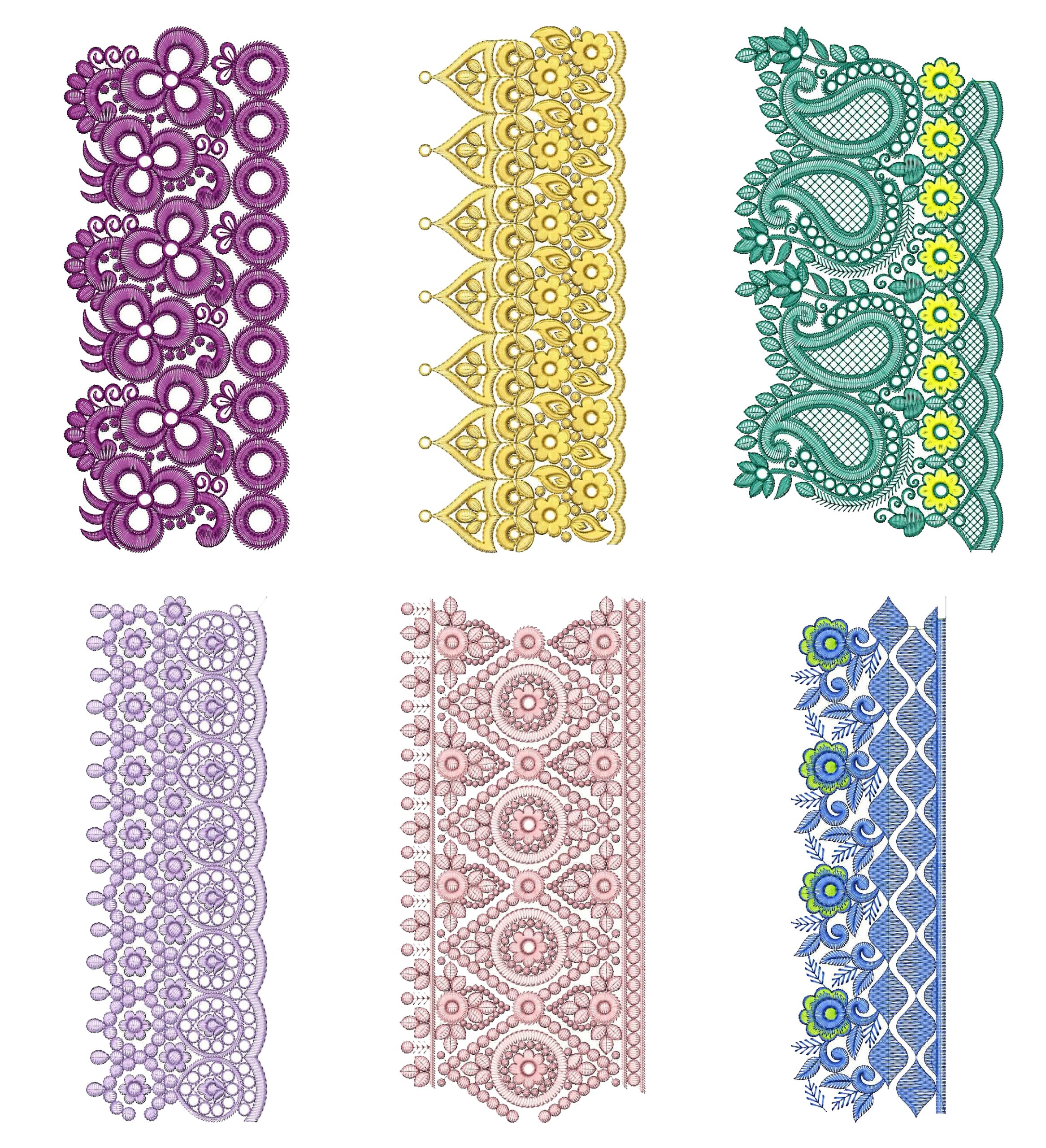 50 Lace Embroidery Designs March 2021 Bulk Download