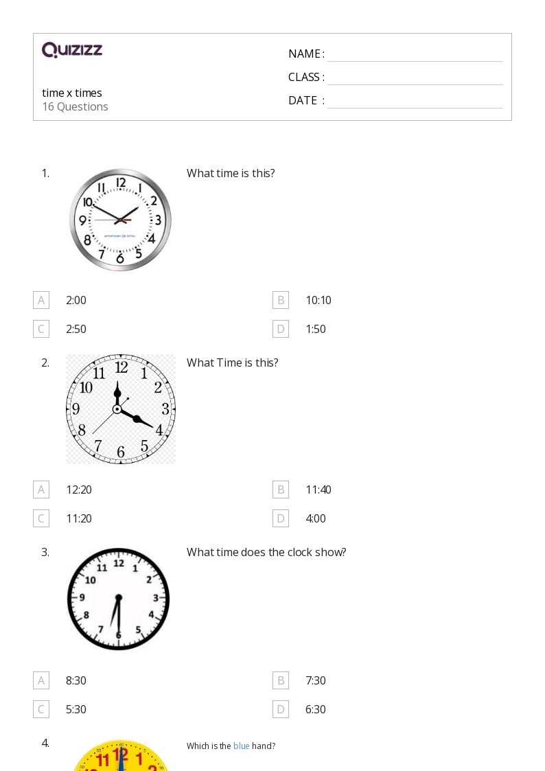 Telling Time Printable Worksheets 3rd Grade