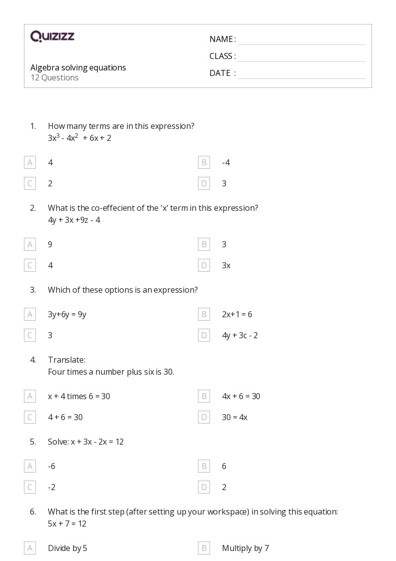 50 Year 7 Worksheets On Quizizz Free amp Printable