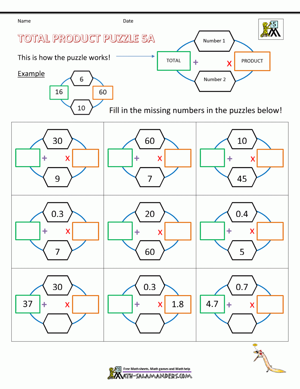 Puzzles For 5th Grade Printable
